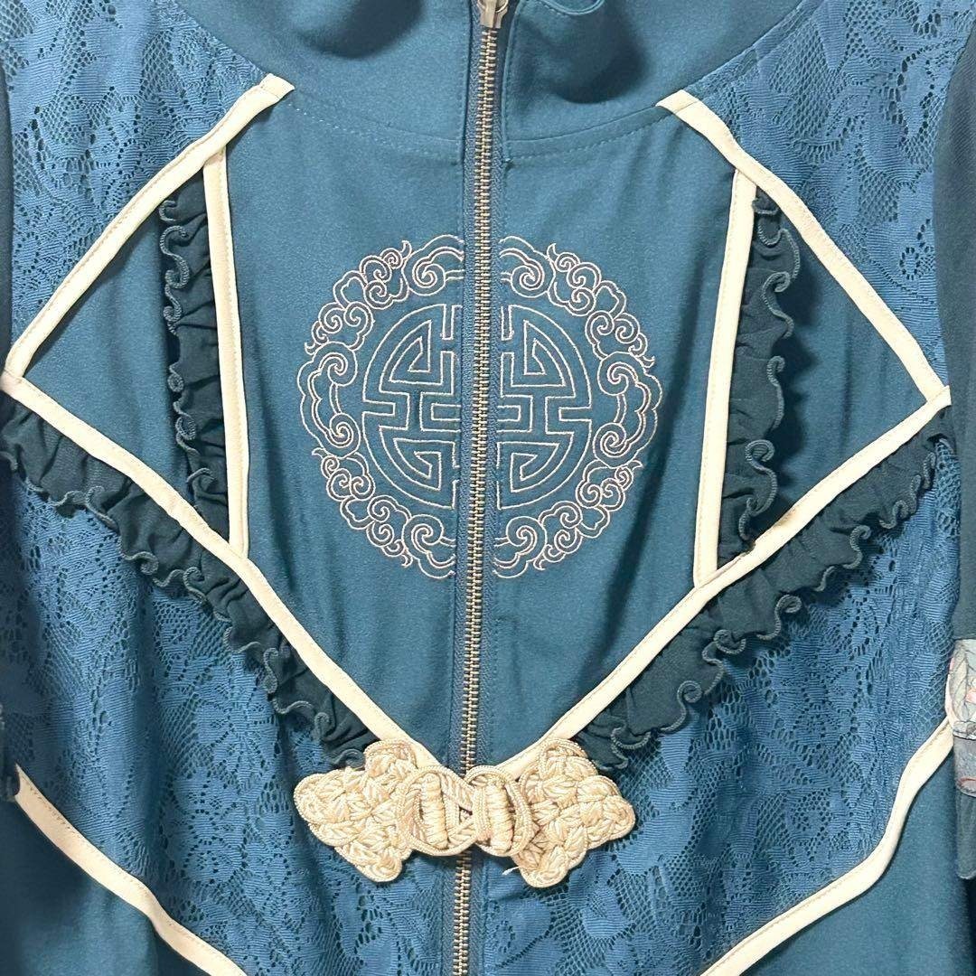 ozz oneste チャイナワンピース 羽織り グリーン