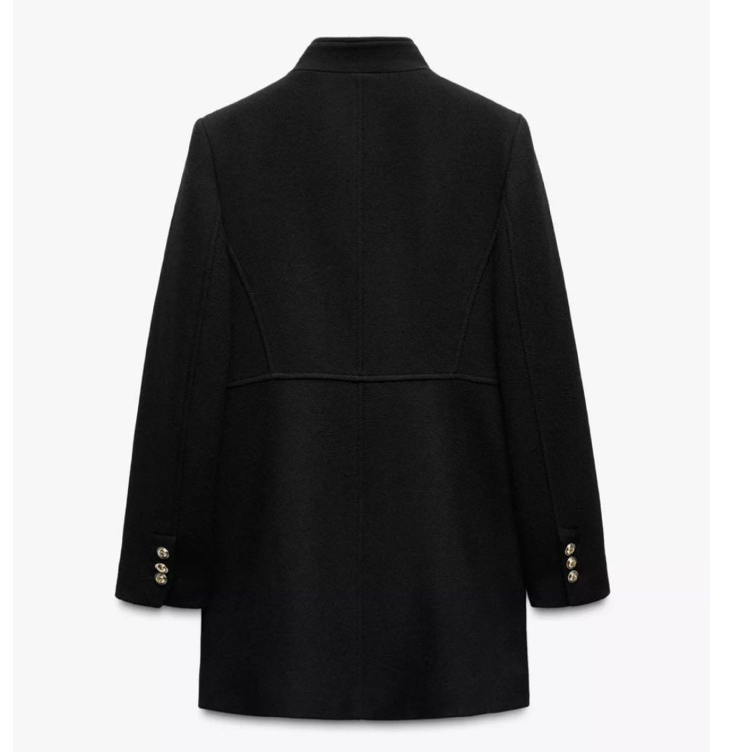 ZARA - ZARA ダブルブレストコート ゴールドボタン XS スタンドカラー