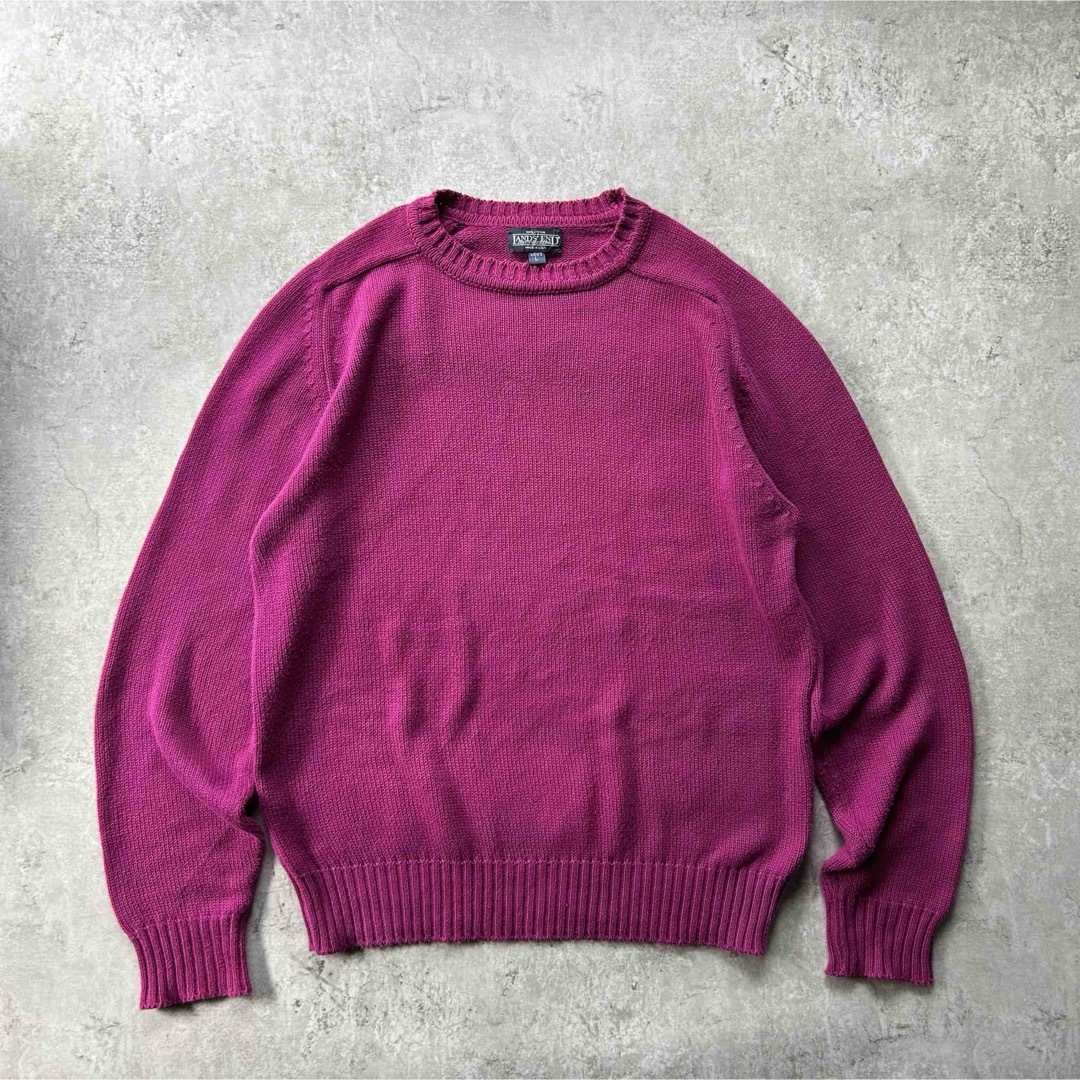 LANDS'END - 90s ランズエンド コットンニット/ドリフターニット USA製