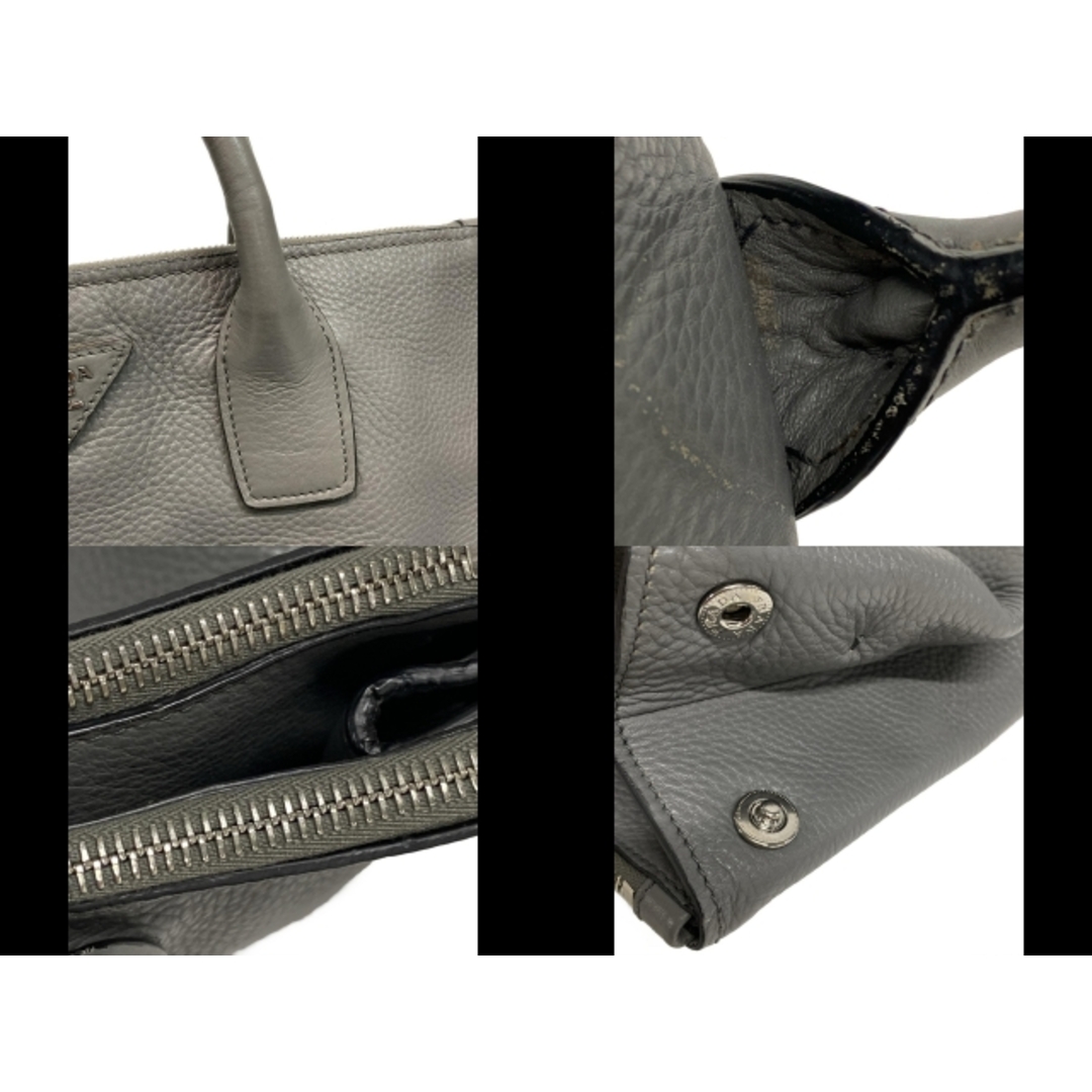 PRADA - PRADA(プラダ) ハンドバッグ - グレー 革タグ レザーの通販 by