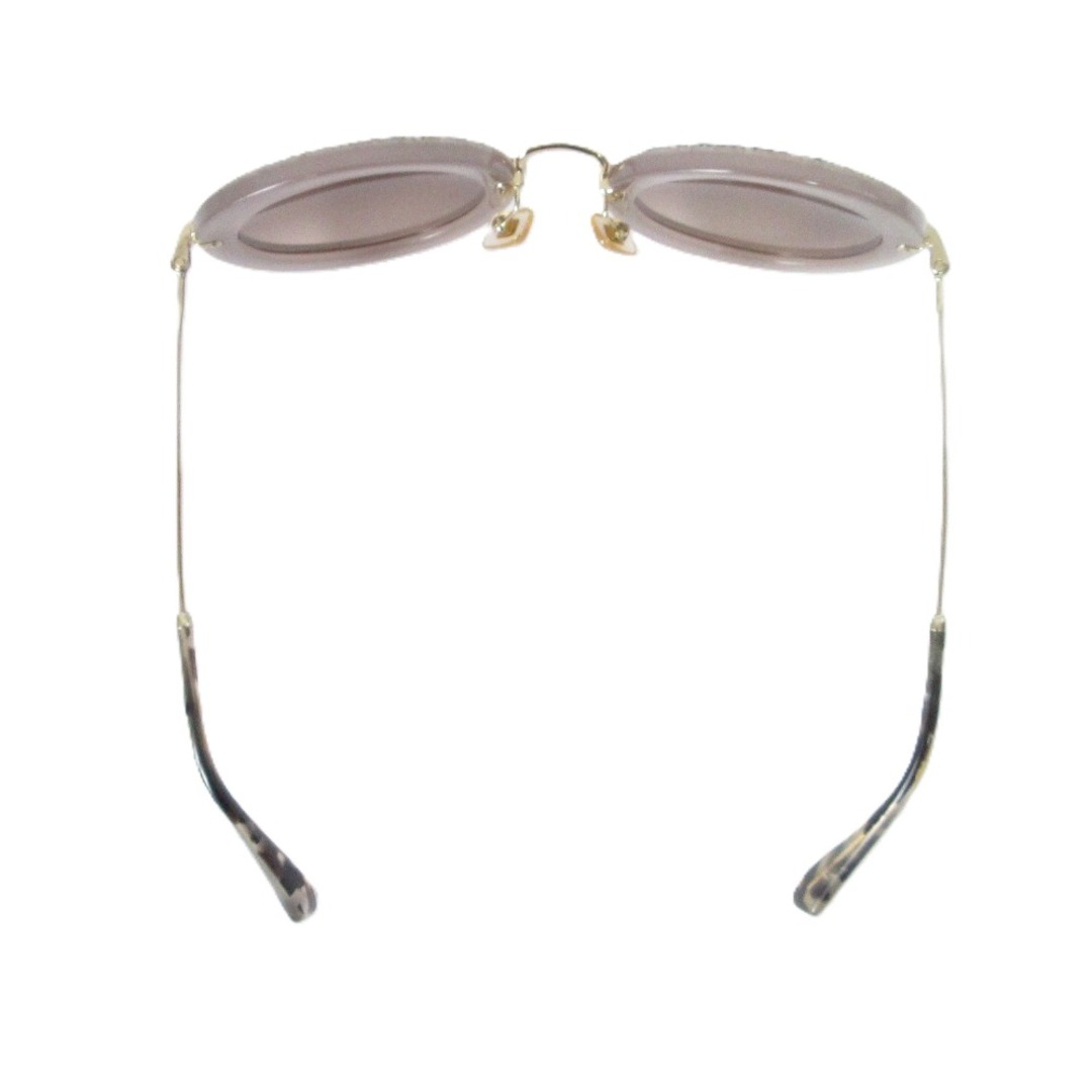 MIU MIU - 良品 miumiu ミュウミュウ グリッター ラウンド サングラス