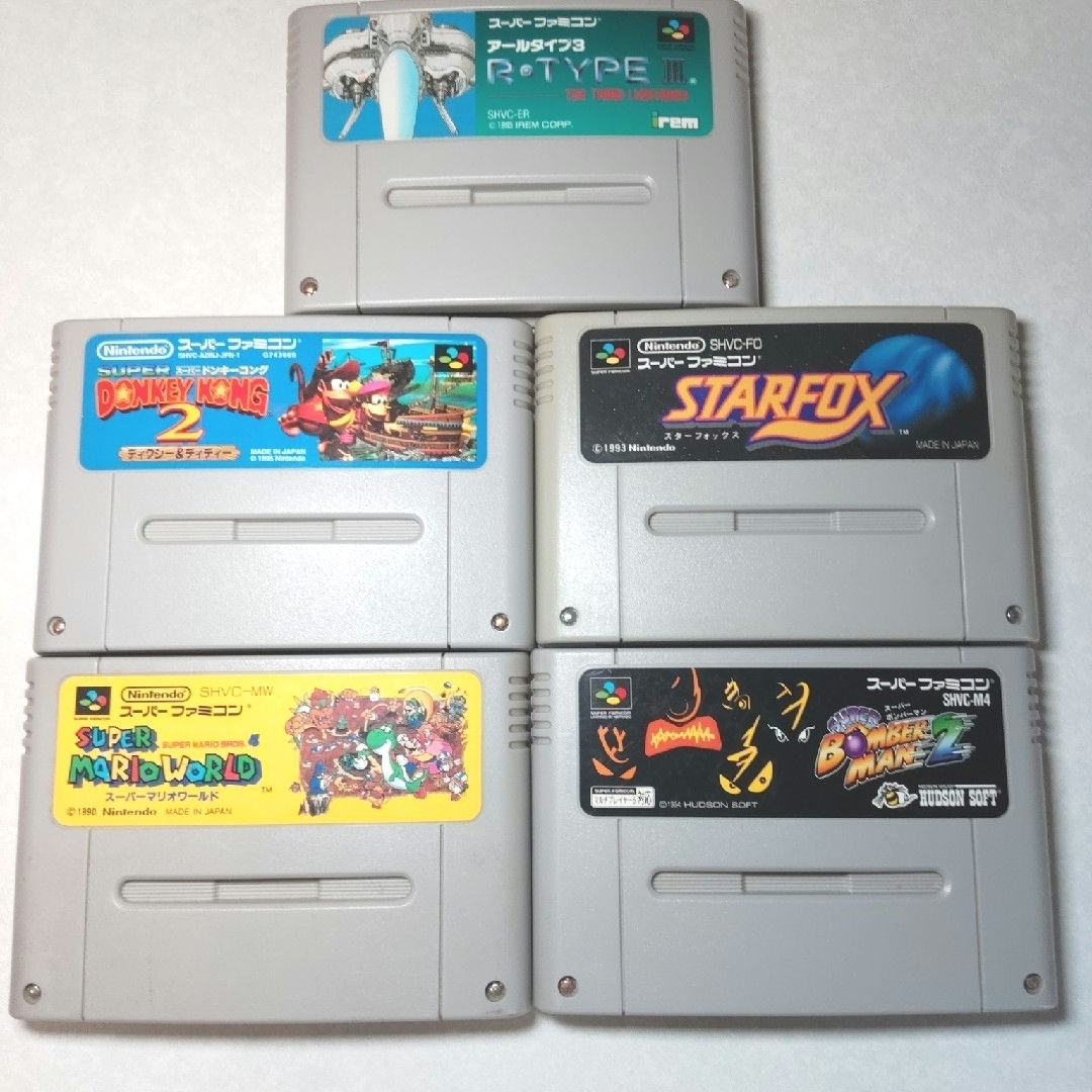 スーパーファミコン 本体+カセット3個セット 交換用