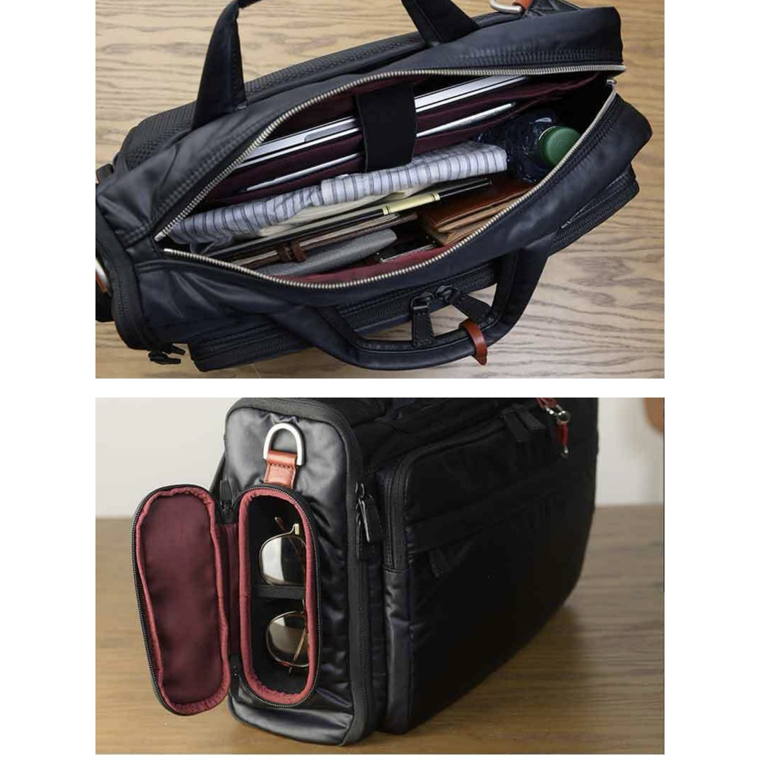 希少！豊岡鞄×鯖江眼鏡 眼鏡収納付き ブリーフケース 3way ビジネス