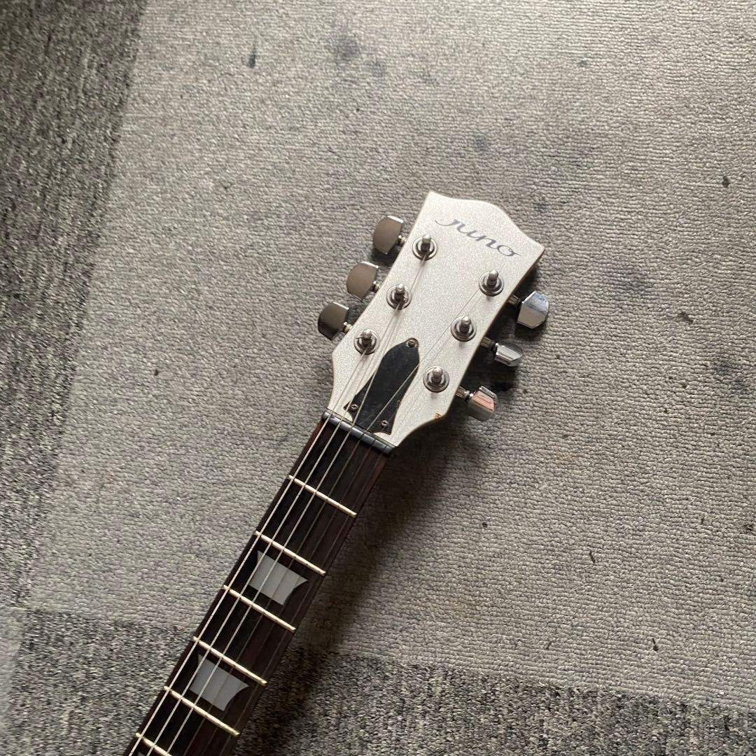 特価ーJUNO アクリルレスポール 透明 エレキギター アクリルギター