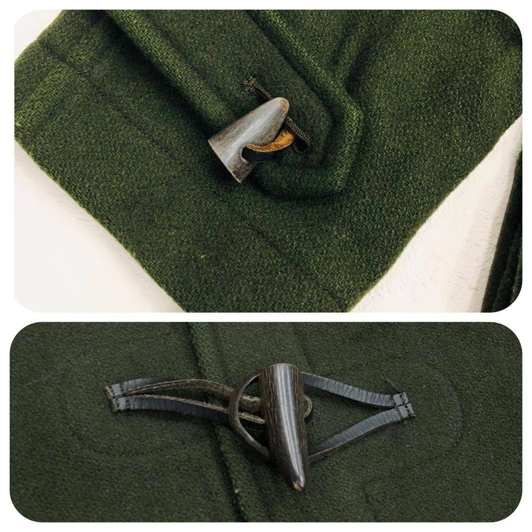 BARACUTA - 1536 BARACUTA ダッフルコート グリーン メルトン ウール