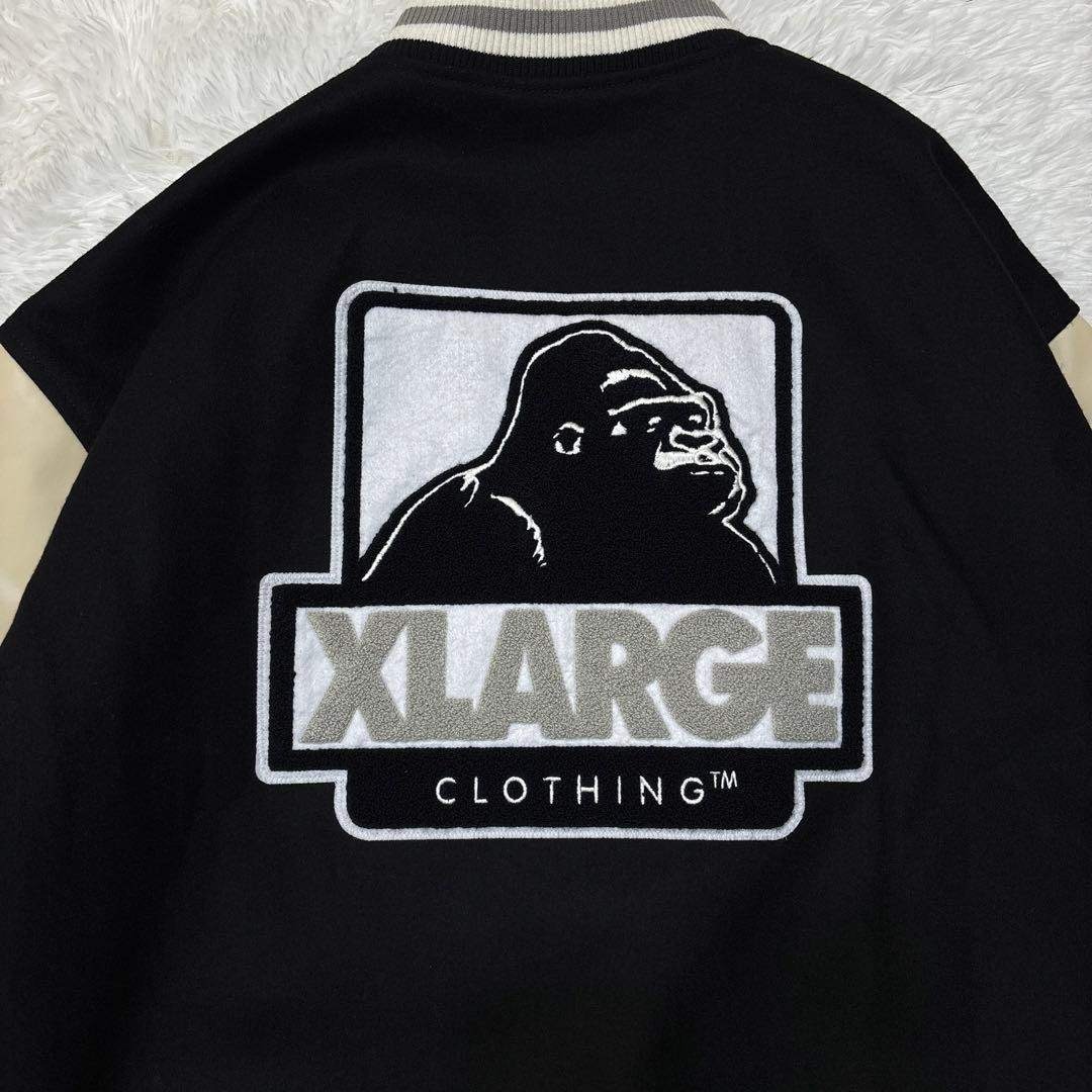 XLARGE - 美品 XLARGE スタジャン ワッペンロゴ ジップアップ Lサイズ