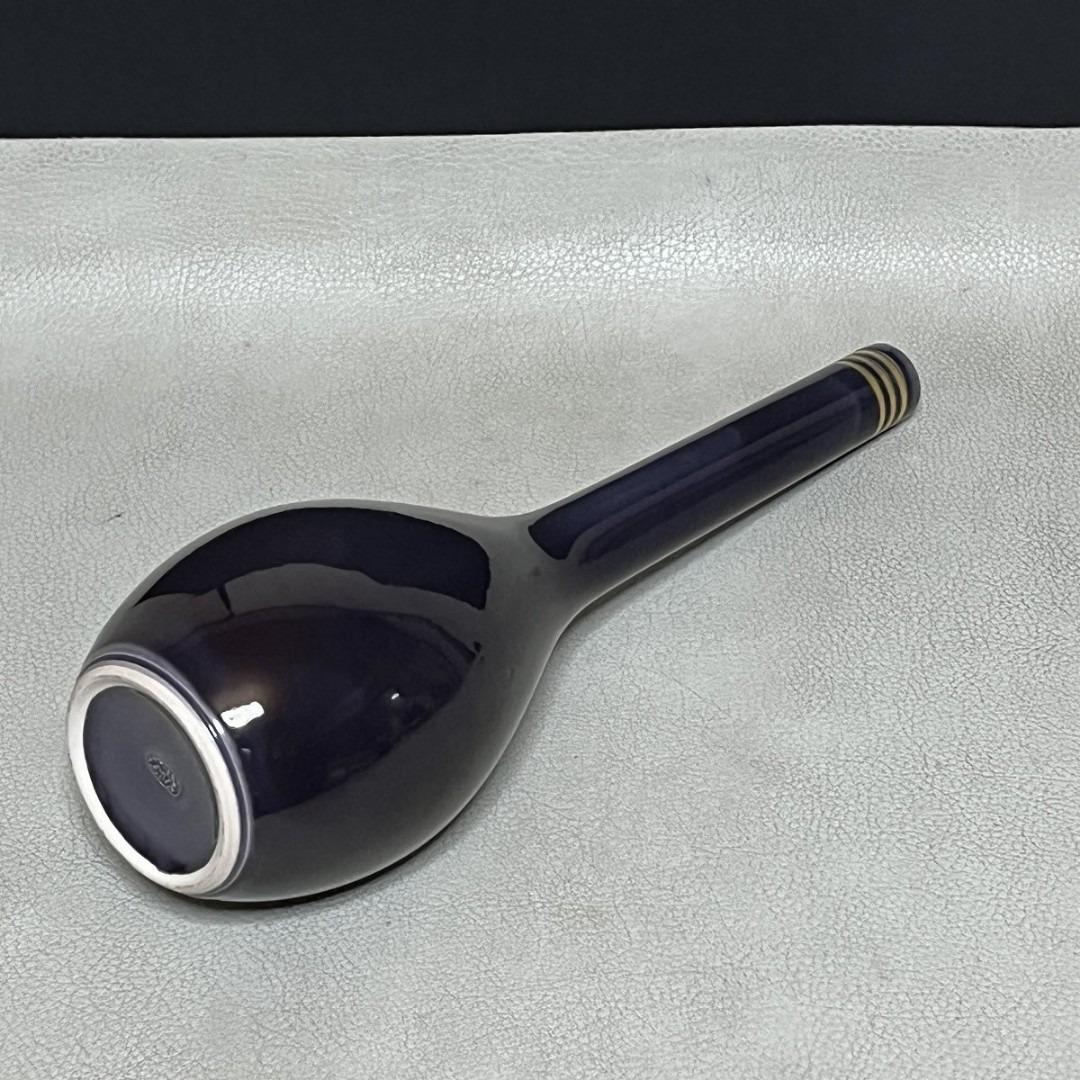 久世久宝 紫交趾 鶴首花入 共箱 花入 茶道具 【k3582】の通販 by