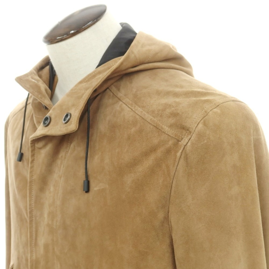 中古】エンメティ EMMETI ゴートスエード モッズコート ブラウン