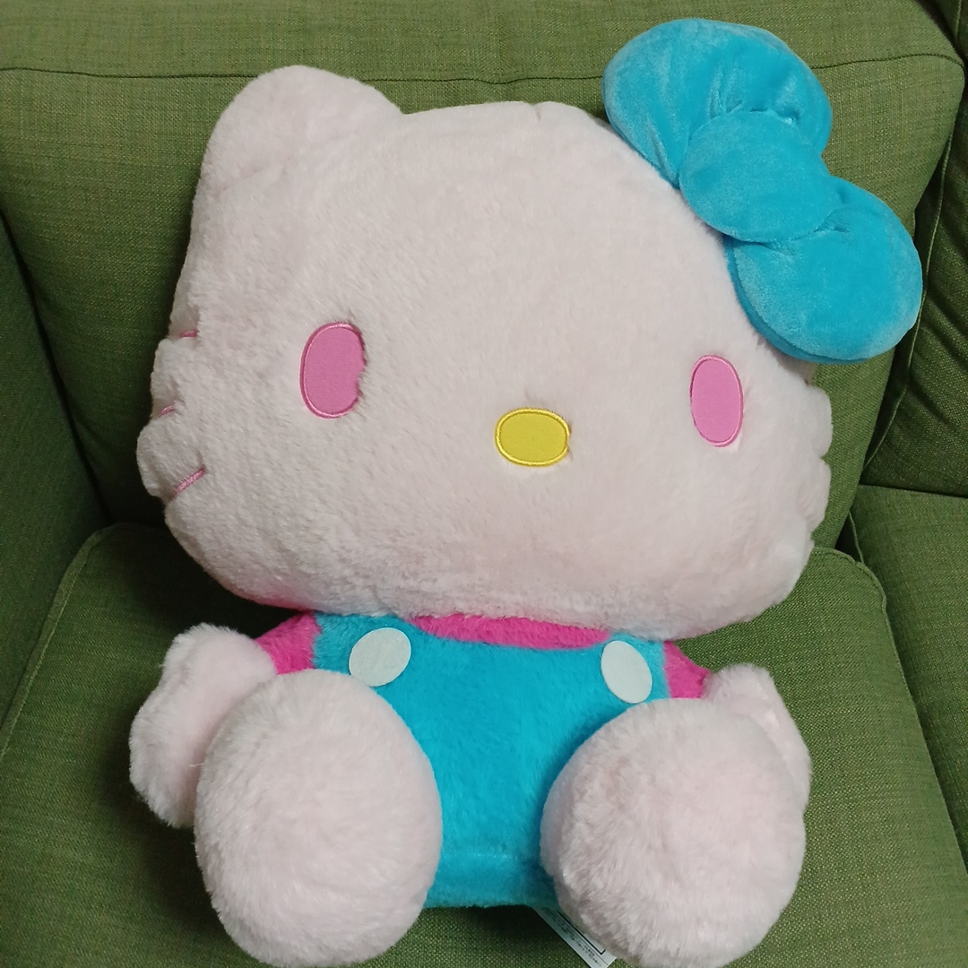 ハローキティ - ハローキティ キティ ぬいぐるみ ぴんくとみずいろ