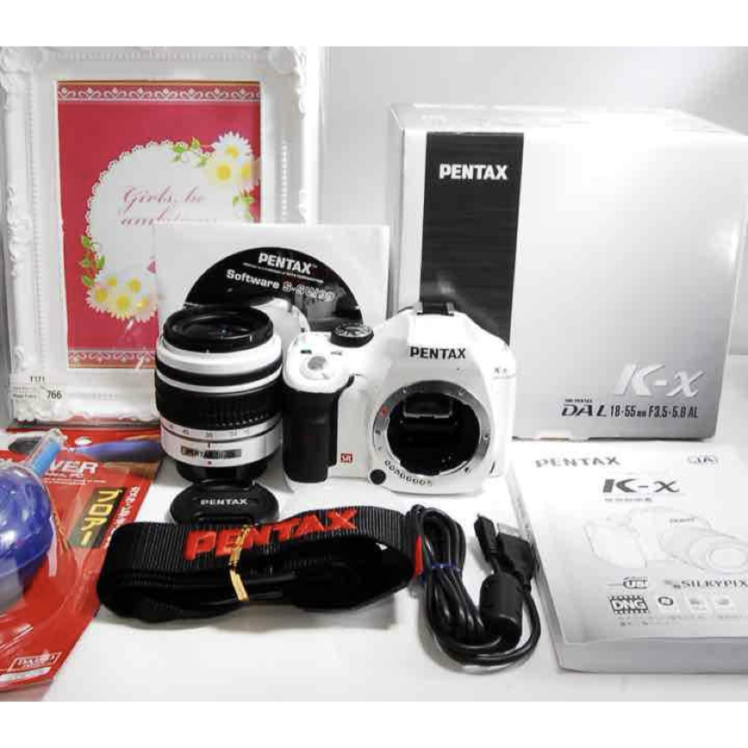 PENTAX - ❤スマホ転送OK❤ ペンタックス K-x 一眼レフカメラ ホワイト