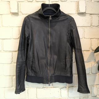 shama - 【shama】 シャマ レザー ジャケット ブルゾン ライダース 黒