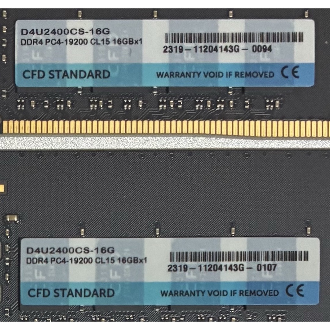 中古】DDR4-2400 32GB(16GB×2枚) CFD