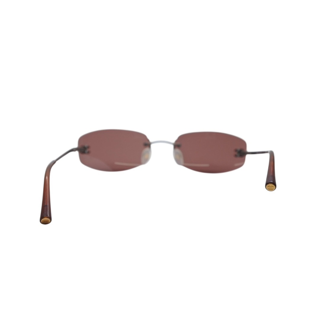 CHANEL - CHANEL シャネル サングラス 眼鏡 ココマーク リムレス フチ