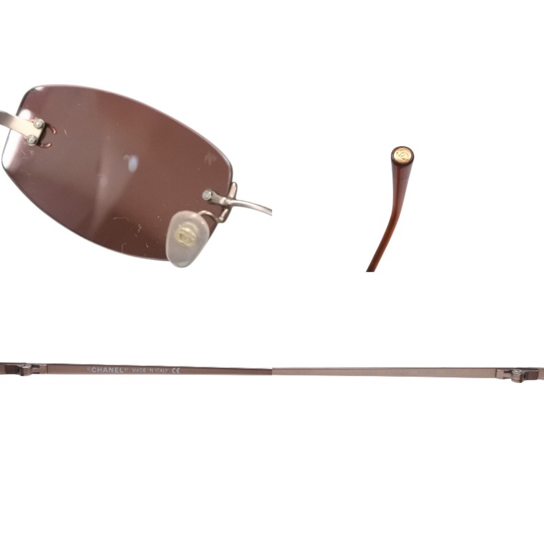 CHANEL - CHANEL シャネル サングラス 眼鏡 ココマーク リムレス フチ