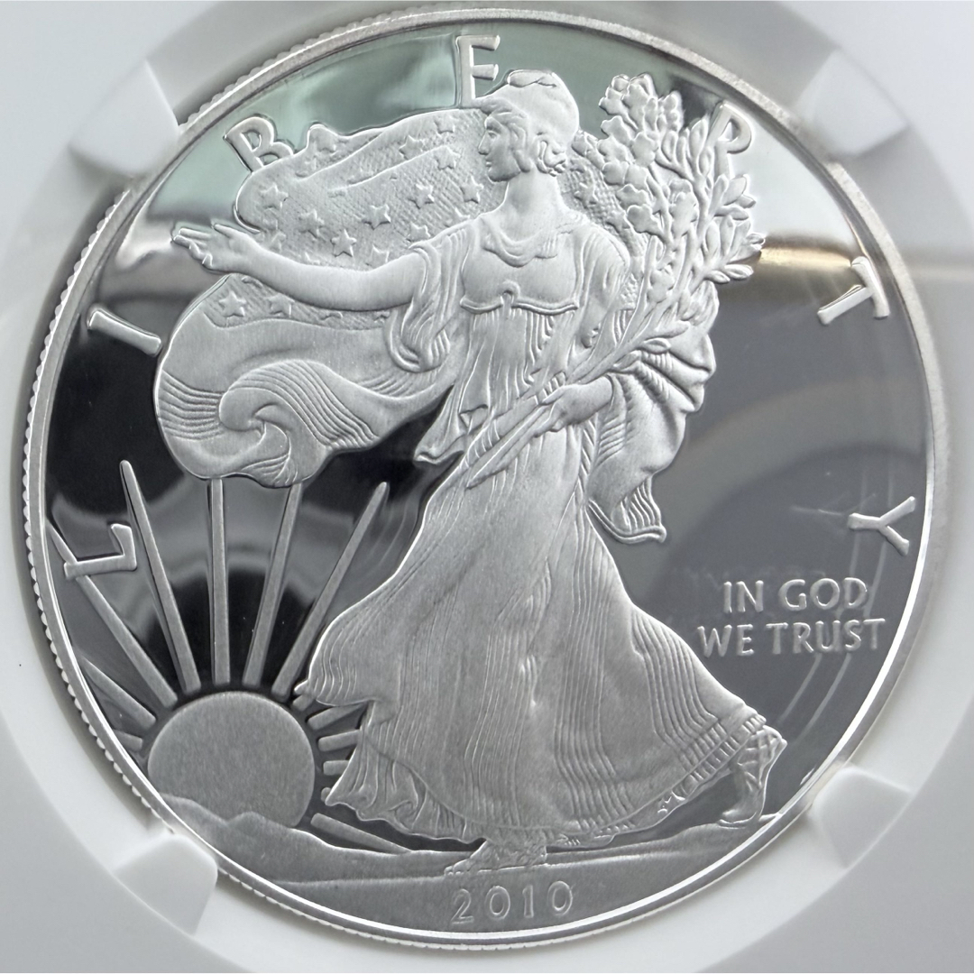 イーグル 銀貨 2010年 NGC PF70 プルーフ 最高鑑定 純銀 1オンス