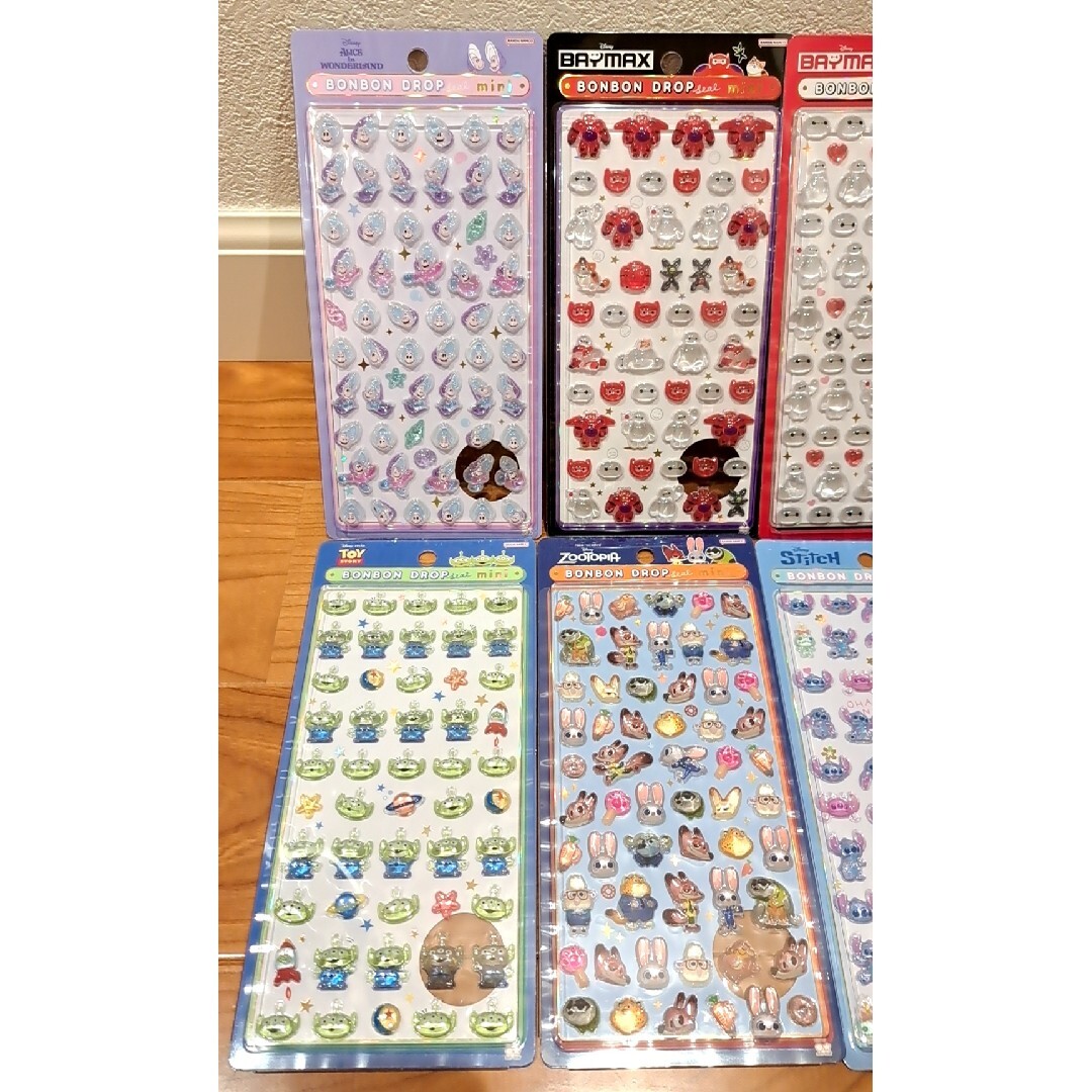 正規品 ボンボンドロップシール ミニmini ディズニー コンプリート8点