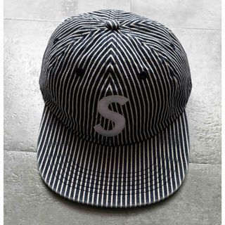 Supreme - USA製 シュプリーム Sロゴ ヒッコリー ストライプ キャップ