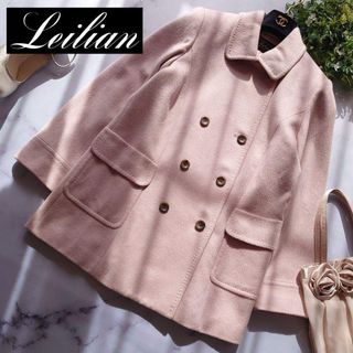 leilian - レリアン アンゴラ100％ ピンク ピーコート サイズ9 M相当