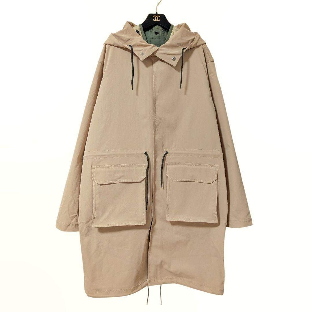 新品 タイオン フーデッドコート ダウンベストセット ベージュ L