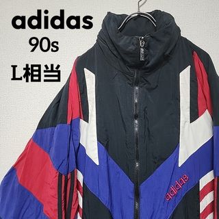 adidas - adidas☆サテン コーチジャケット☆ナイロンジャケット☆黒
