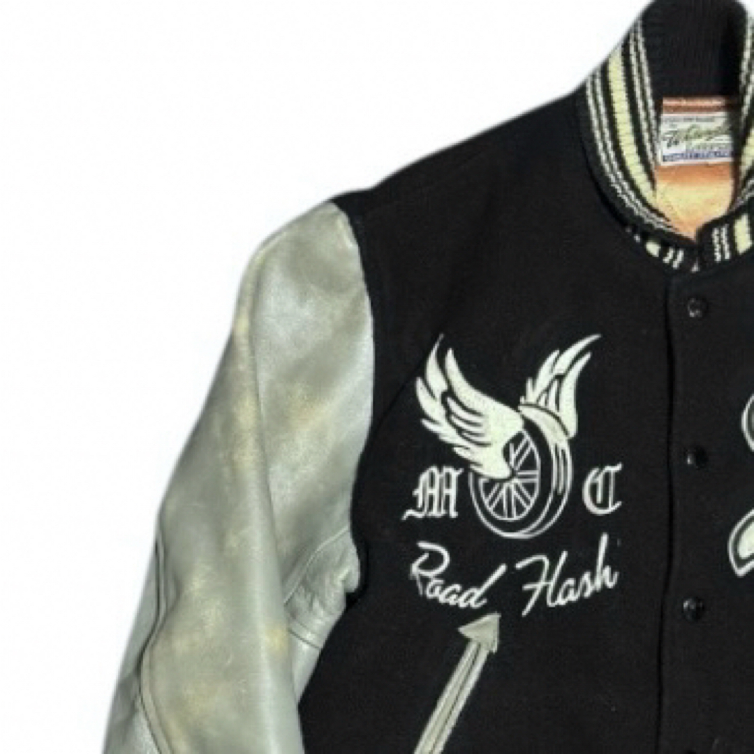 WHITESVILLE - 雰囲気抜群 Whitesville セミデコ 袖革 スタジャン