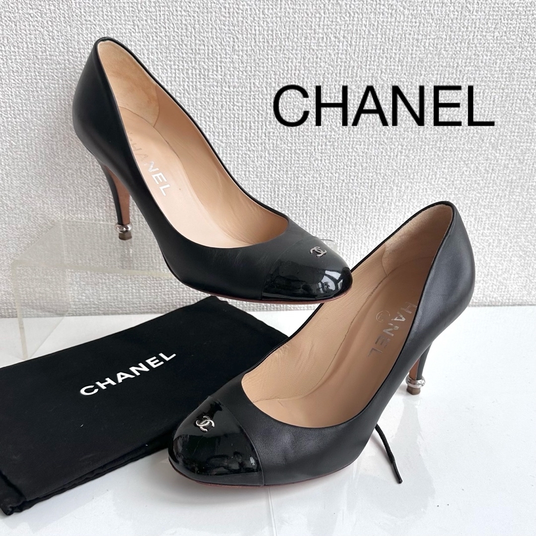 CHANEL - CHANEL シャネル ココマーク ハイヒール パンプス 定番 黒 37