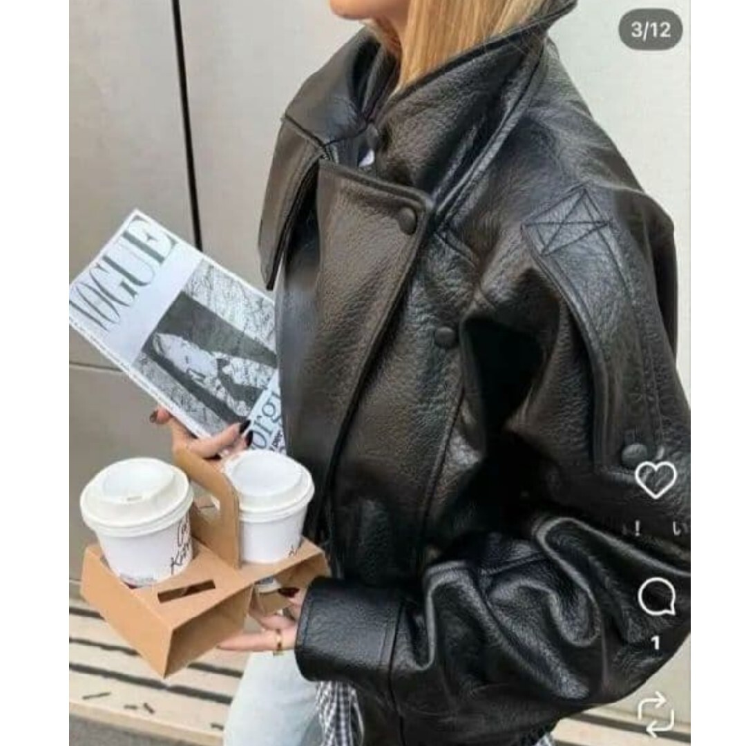 ZARA - 即発送 正規品 新品 ザラ zara XS フェイクレザージャケット