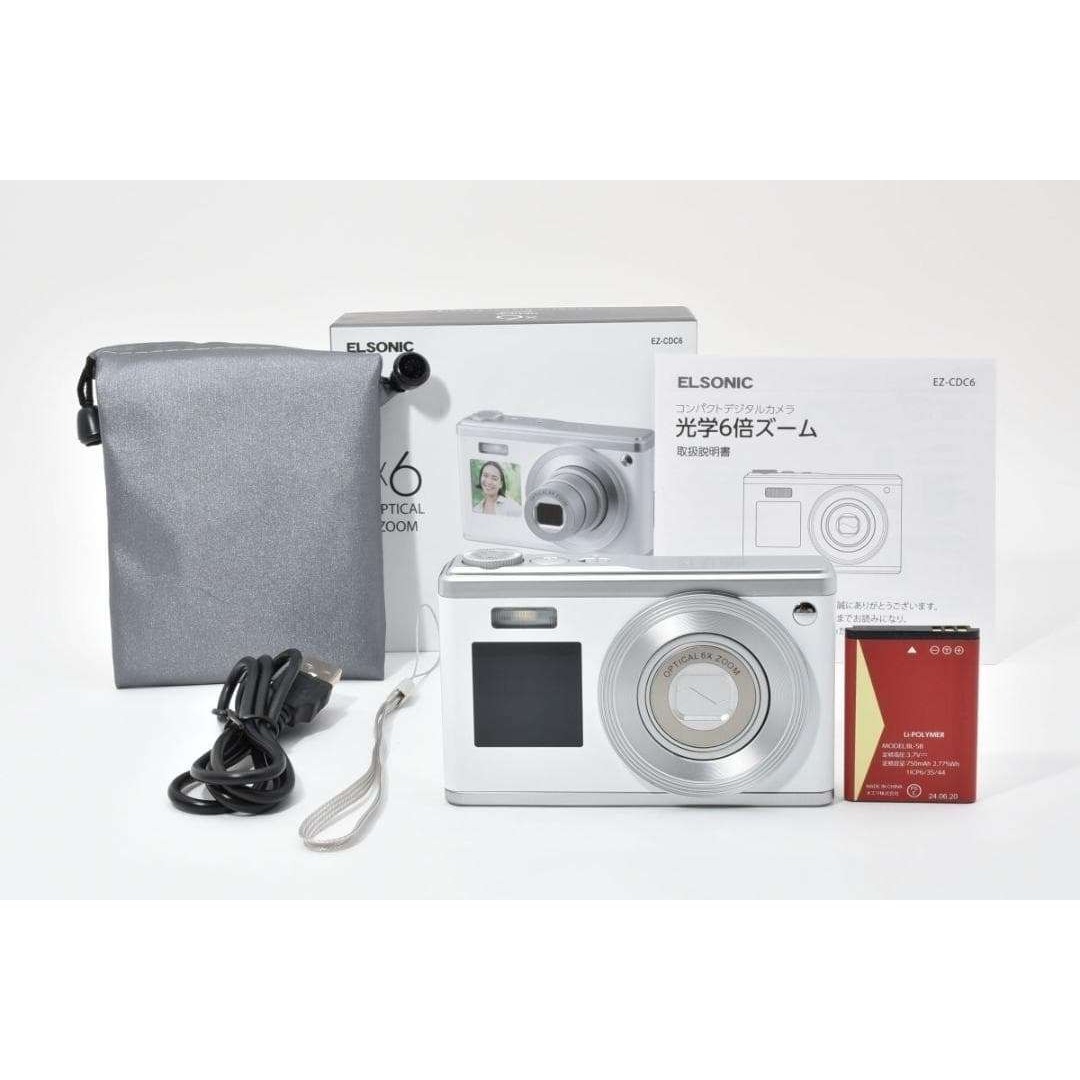 新品】ELSONIC EZ-CDC6 エルソニック コンパクト デジタルカメラ