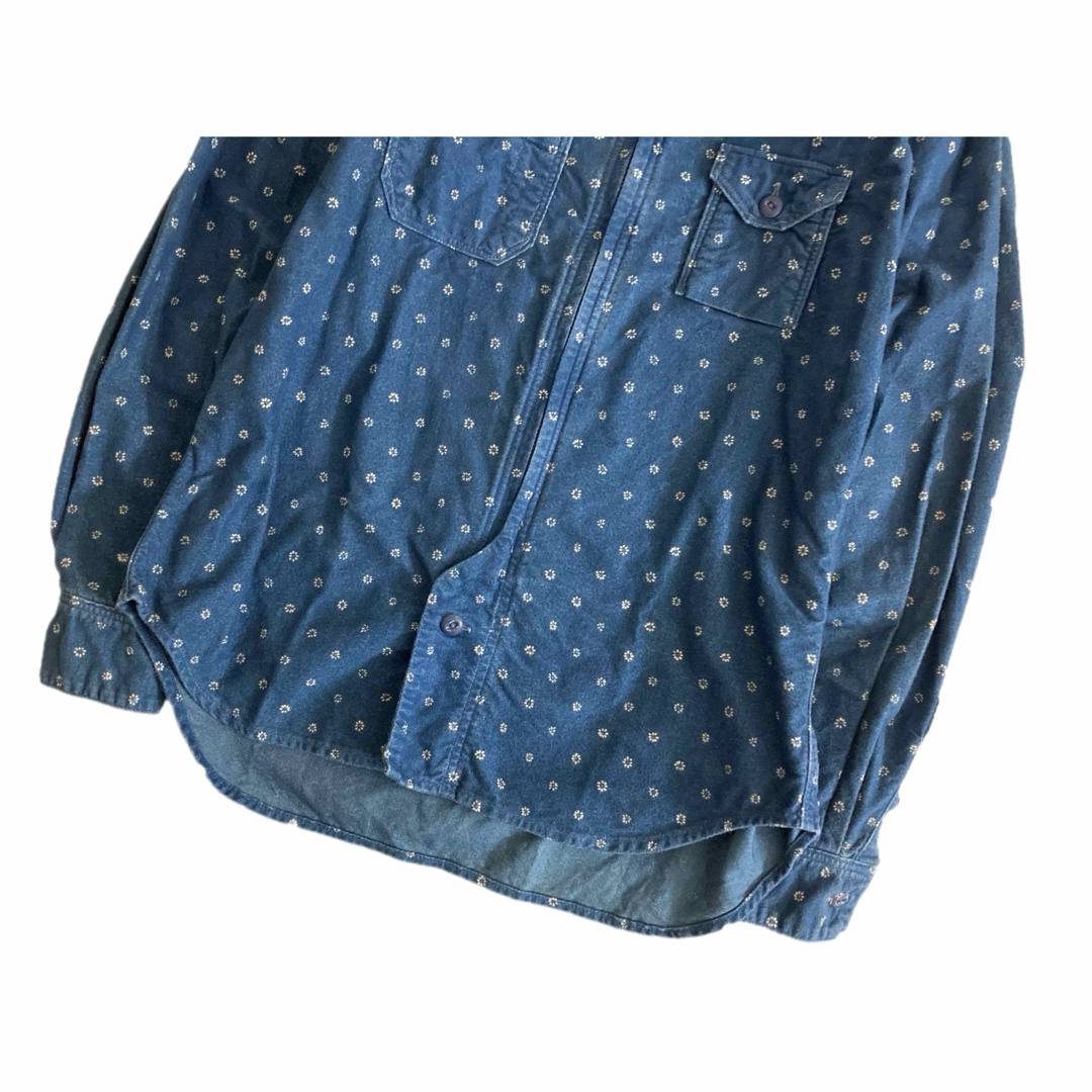 KAPITAL キャピタル ヴィンテージ加工 IDG 小花 ジップアップ シャツ