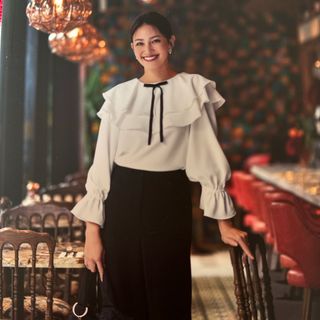 M's Gracy フリル襟リボン付きブラウス フリルリボンブラウス | msgracy