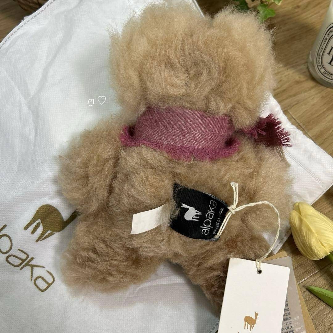 新品alpakaアルパカ テディベアSAMI 20cm マフラー くまぬいぐるみ