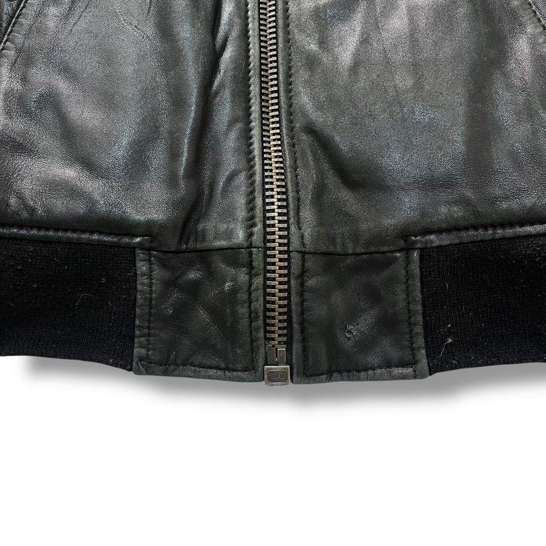 Schott ボンバージャケット レディース ラムレザー M 黒 古着 00s