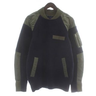 sacai - sacai サカイ 21SS ニット切替 ライダース ジャケット サイズ1