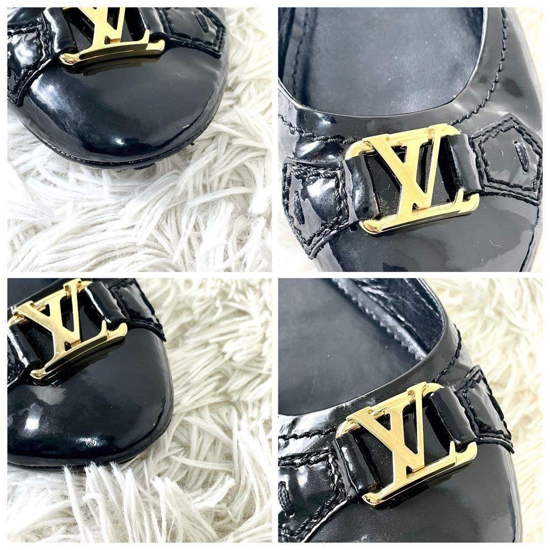 LOUIS VUITTON - ルイヴィトン フラットシューズ ブラック エナメル