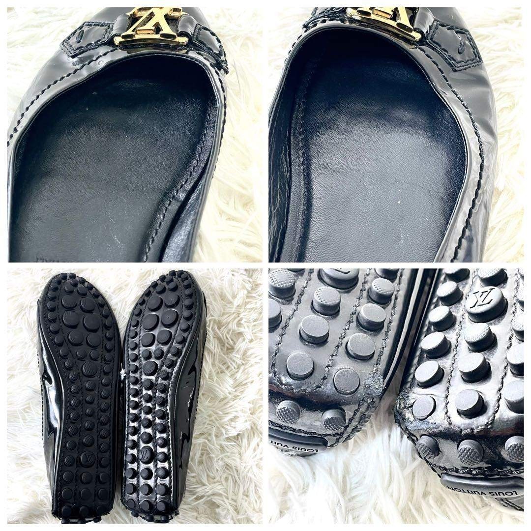 LOUIS VUITTON - ルイヴィトン フラットシューズ ブラック エナメル
