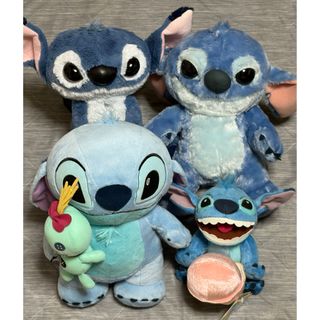 STITCH - スティッチ ディズニー ぬいぐるみ 白黒 エンジェル