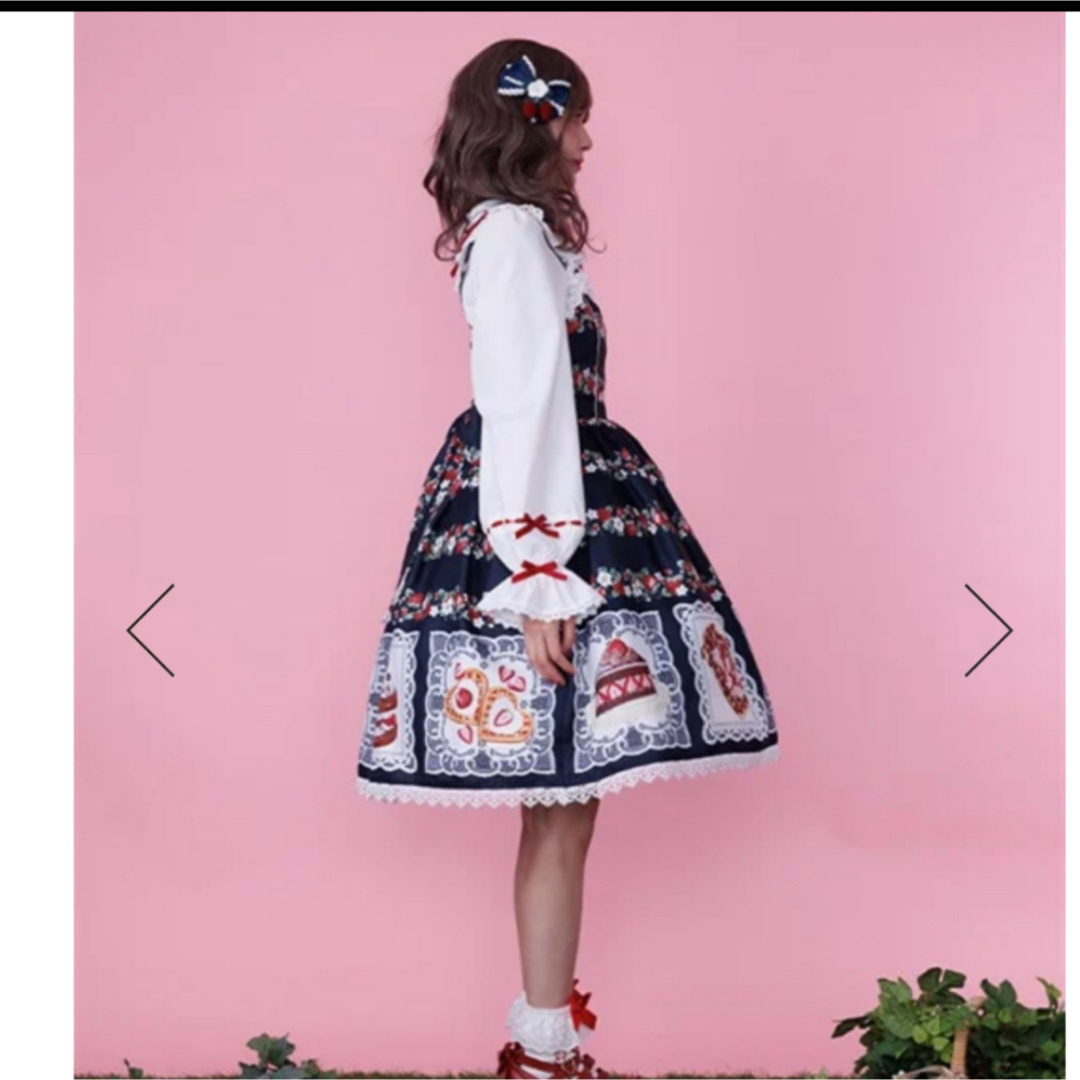 axes femme - Chalmiere ベイクドベリー 紺 ジャンスカ＆ヘアクリップ