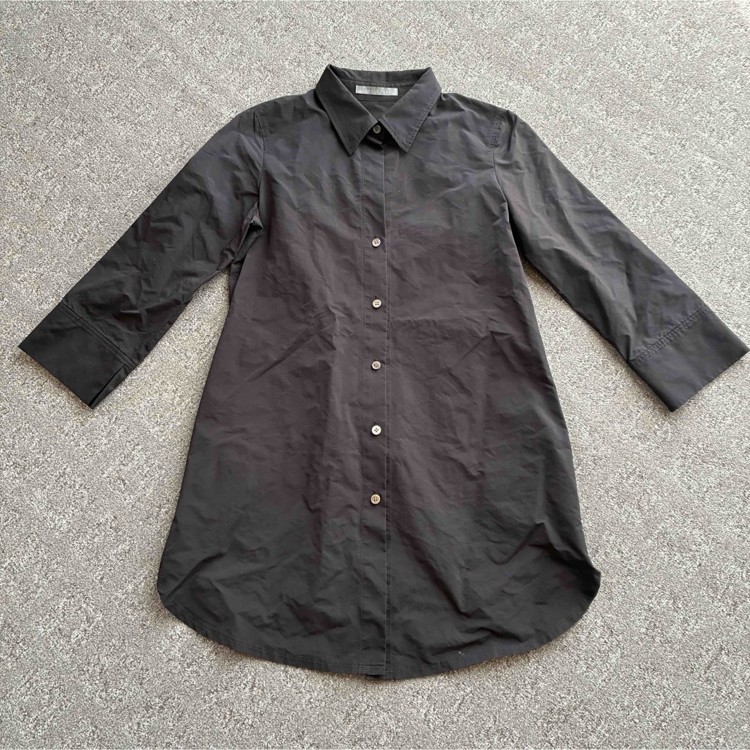 Theory luxe - theory luxe ブラック 七部袖 シャツ ブラウス ロング丈