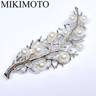 MIKIMOTO - 【ご専用 超美品】ミキモトパールブローチシルバーの通販