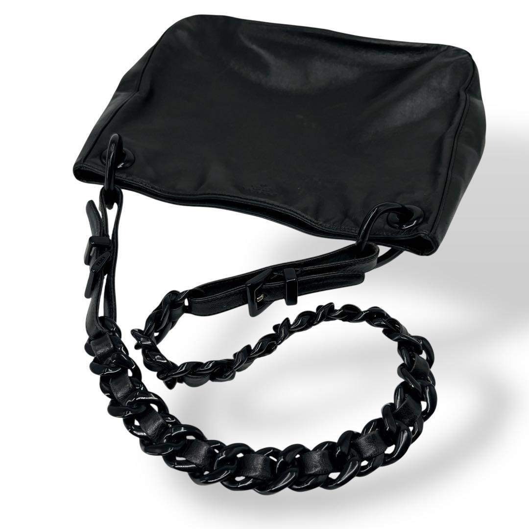 PRADA - プラダ ワンショルダーバッグ プラスチックチェーン 型押し