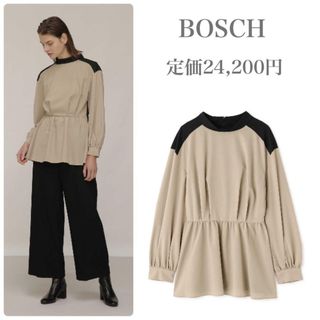 BOSCH - BOSCH ボッシュ ボートネック ブラウス シャツ size38/ライト