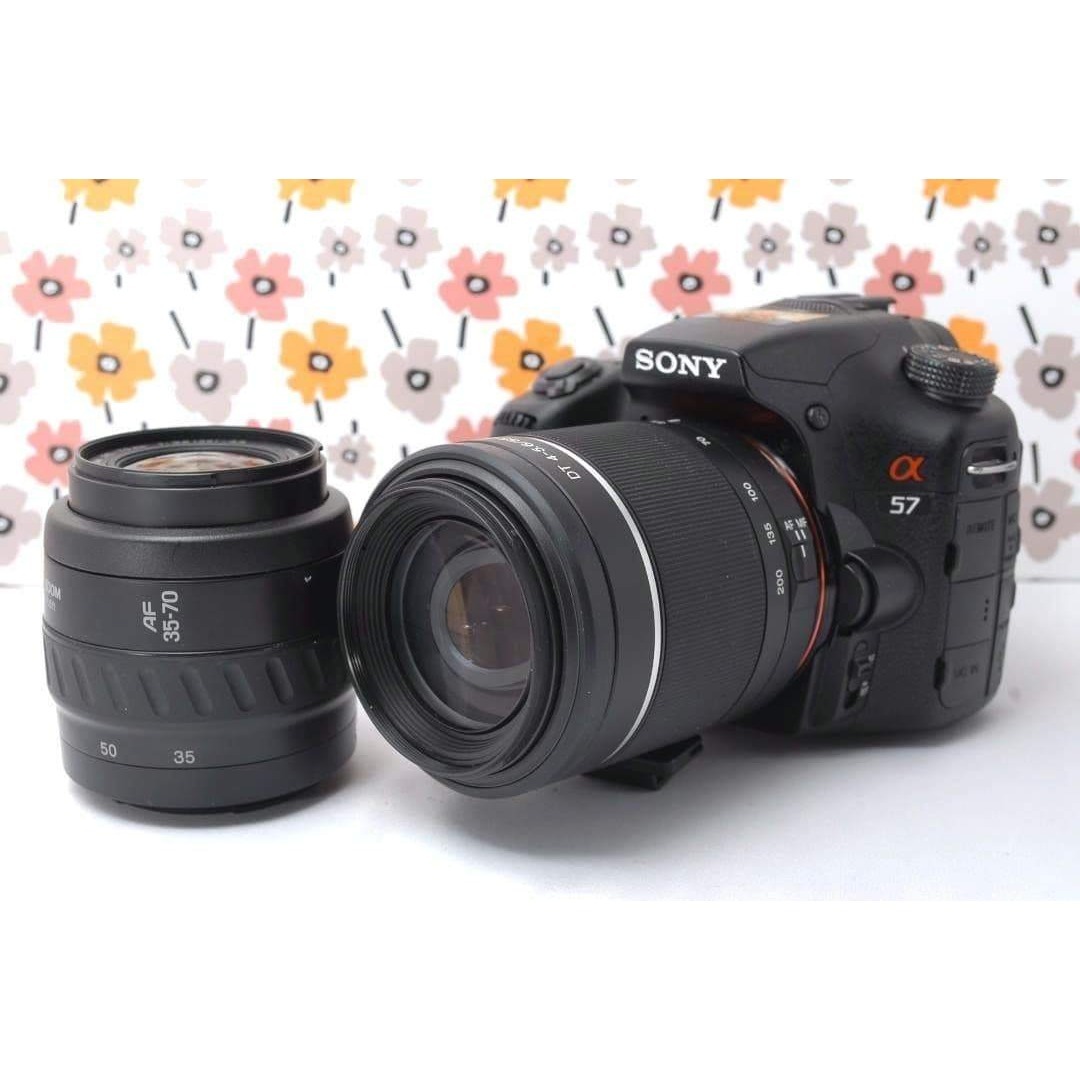 SONY - ❤SONY α57❤望遠レンズセット❤ショット数1848回！❤一眼レフ
