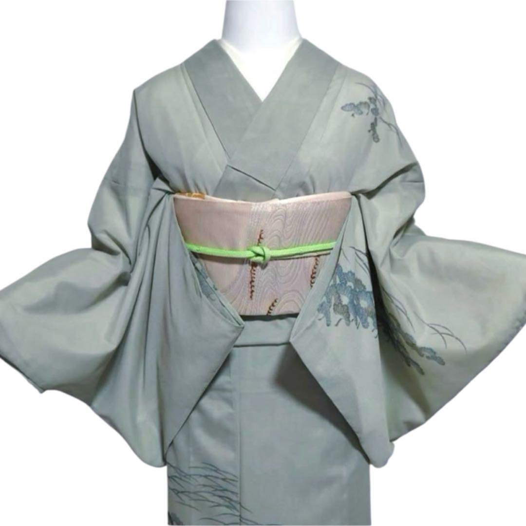 薄物 夏着物 化繊 絽 訪問着 フルセット 4点 S〜L イ214の通販 by (株