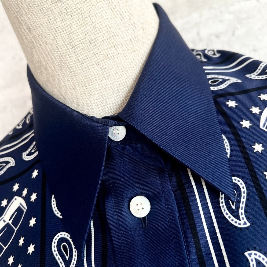 HERMES - 極美品☆HERMES☆シルク☆バンダナ☆シャツ☆ジャケット