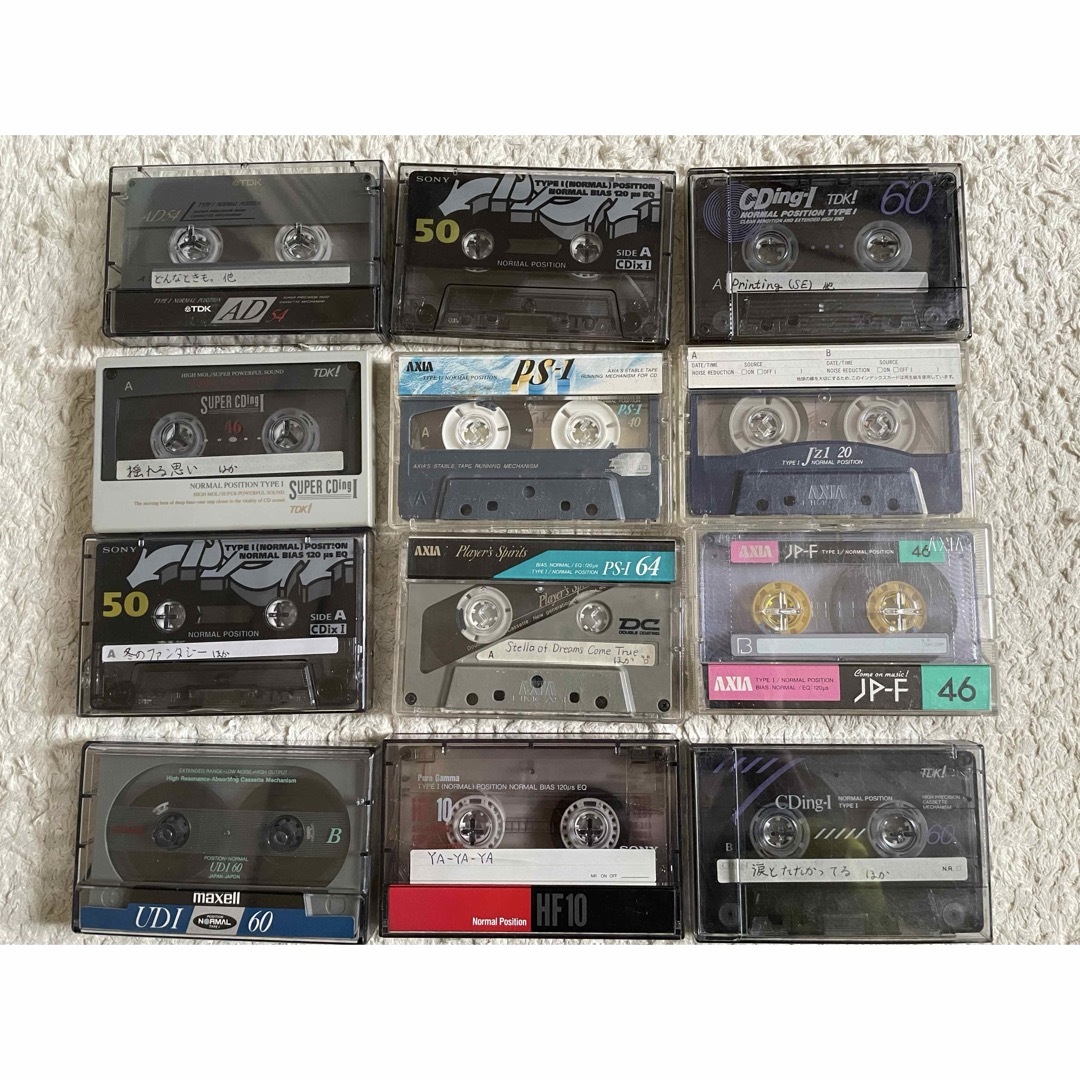 中古カセットテープ12本セット TDK AXIA maxell SONYの通販 by shop