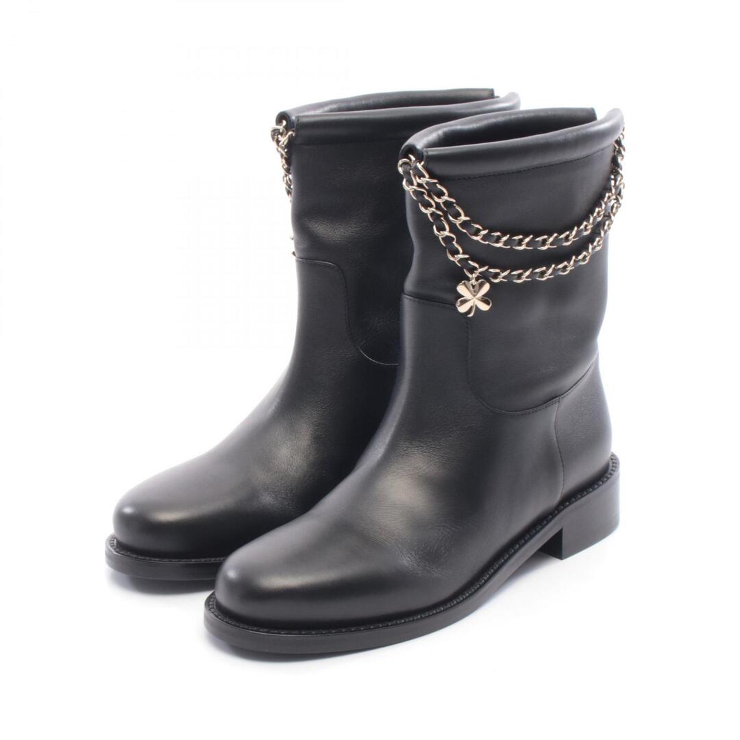 CHANEL - CHANEL シャネル ブーツ ココマーク Wチェーン ショートの
