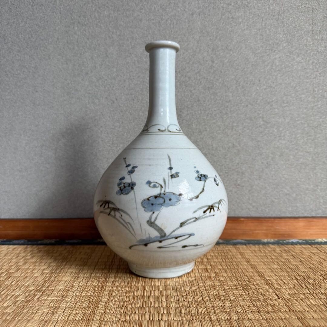 仙台藩 切込焼 染付 徳利 江戸時代 古伊万里 古砥部 古美術 骨董 民藝