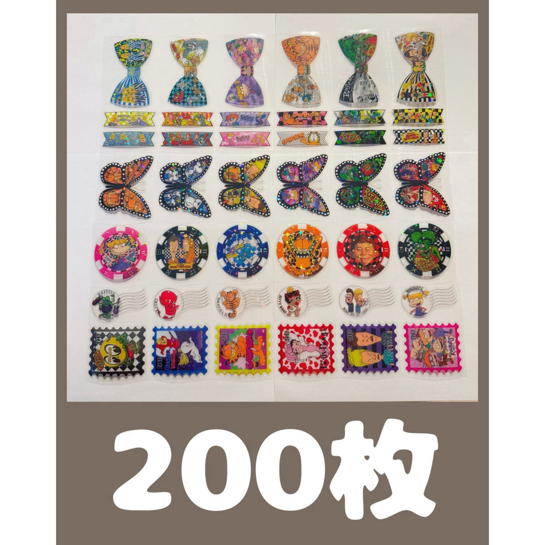 アメキャラ ロールシール まとめ売り 200枚 大量 お得セット🦋の通販
