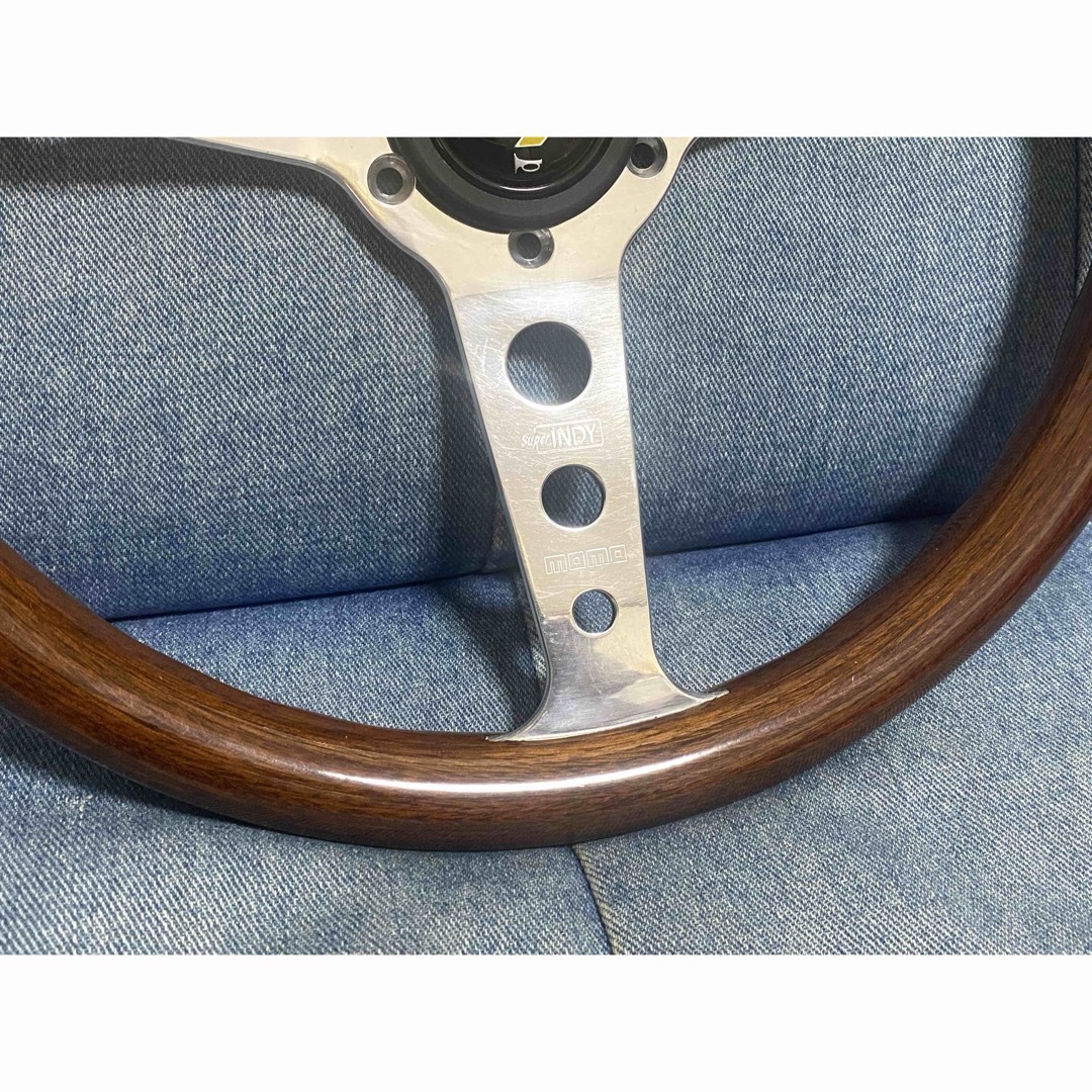 MOMO - MOMO Super INDY ウッドステアリング モモステ 350mm 良好◎の