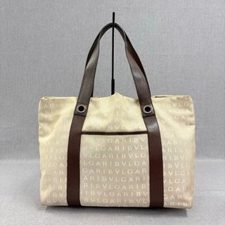 BVLGARI - 新品 ブルガリ BVLGARI トートバッグ ロゴ ブラック/ライト